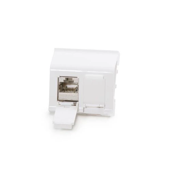 KELINE 601122 + KEJ-CEA-S-10G(2) Cat.6A, Modulo45, 2xRJ45/s, padlódobozba, csatornába, csatlakozóval