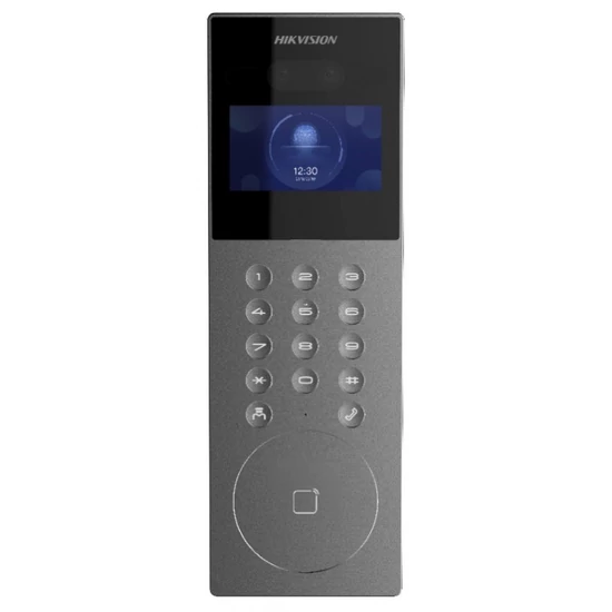 HIKVISION DS-KD9203-E6 Társasházi IP video-kaputelefon kültéri egység; arcfelismerés/kártyaolvasó; L