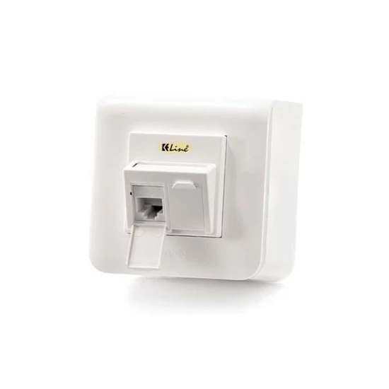 KELINE 601120-AP + KEJ-C6-U-TL(2) Giga+ Modulo45 Cat.6, 2xRJ45/u, falon kívüli csatlakozóval
