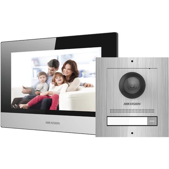 HIKVISION DS-KIS602/S Egylakásos IP video-kaputelefon szett, rozsdamentes acél