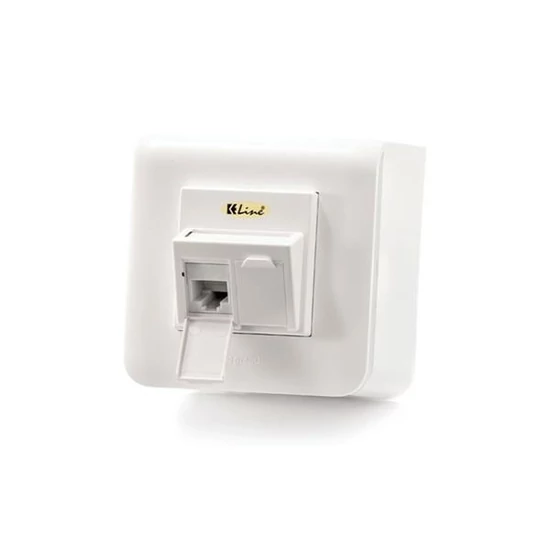 KELINE 601120-AP + KEJ-C5E-U-TL(2) Giga Modulo45 Cat.5E, 2xRJ45/u, falon kívüli, csatlakozóval