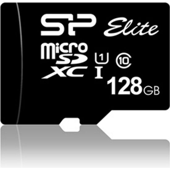 SILICON POWER SP128GBSTXBU1V10SP MicroSD kártya - 128GB microSDXC Elite UHS-1 U1 + adapter