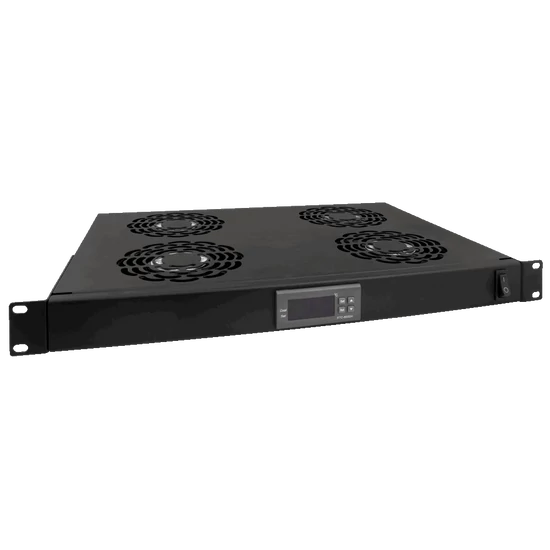 PULSAR RAWP-1R 19" ventilátor panel beépített termosztáttal; 1U; 4 ventilátor
