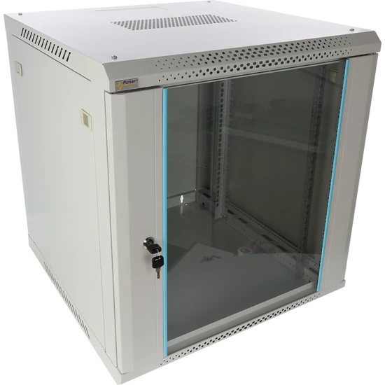 PULSAR RWA1266-G 19" 12U 600x600 fali rack szekrény; lapraszerelt; szürke; könnyített kialakítás