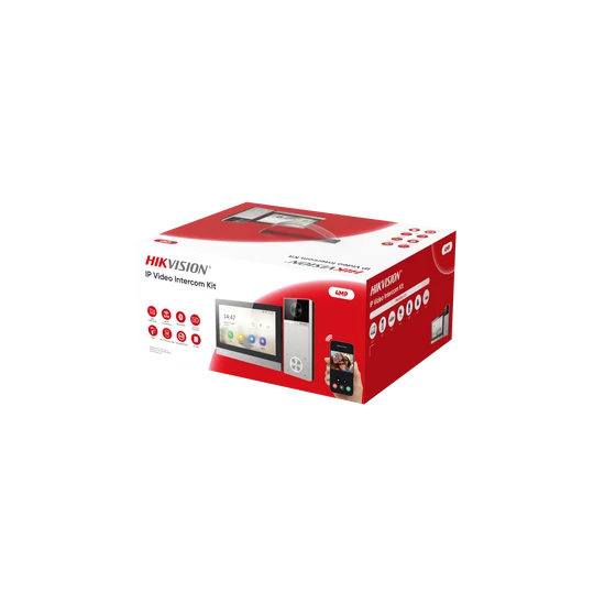 HIKVISION DS-KIS613-S Egylakásos IP video-kaputelefon szett;DS-KH8380-WTE1+DS-KV6114-MWBE1+DS-KABV61