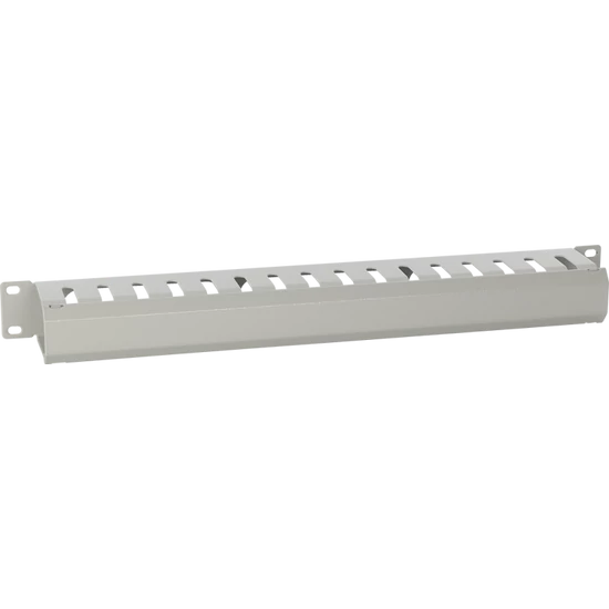 PULSAR RAOK-1M-G 19" kábel rendező panel; 1U; vízszintes; fedéllel; fém; szürke