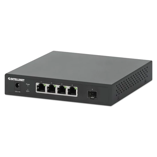 MANHATTAN 562058 Switch - 5 port, 4 db 2.5Gbps+ 1db SFP+ Fekete