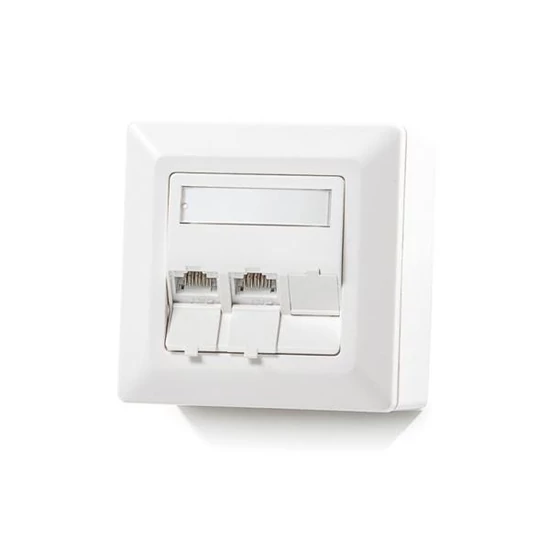 KELINE 601143-AP + KEJ-C5E-U-TL(3) Giga Modulo50 Cat.5E, 3xRJ45/u, falon kívüli, csatlakozóval
