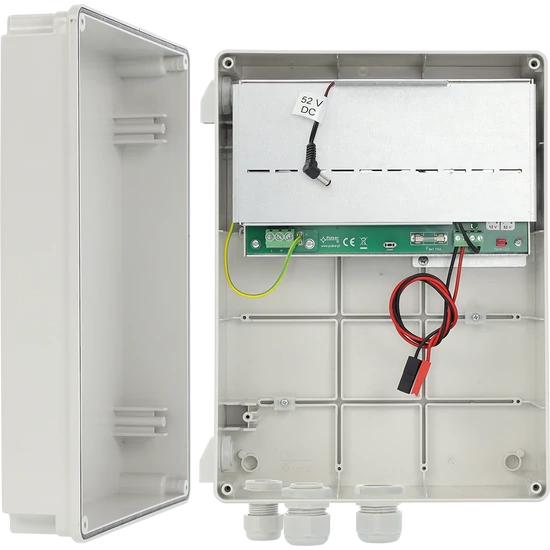 PULSAR SWBH-60 Kültéri doboz PoE switchekhez; szünetmentesíthető; 52VDC/7Ah/60W; IP44; 240x308x