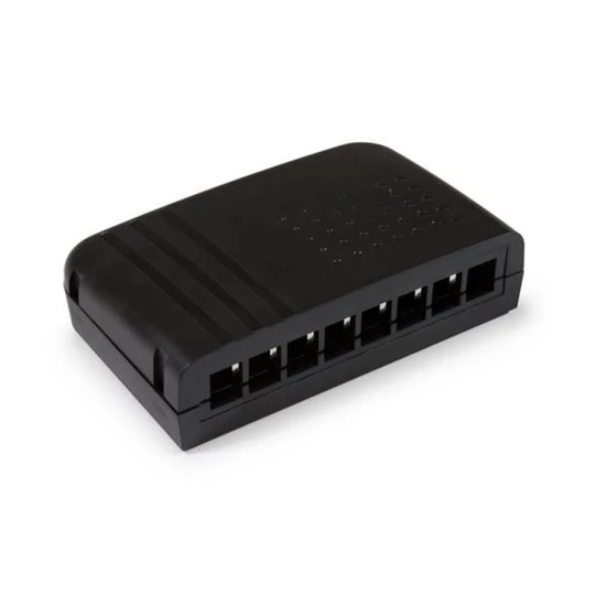 KELINE KE-KB08-B Kompact doboz, 8xRJ45 csatlakozó számára, fekete, üres