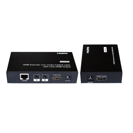 VAEXHDMI50-E HDMI extender szett, 60 m, 1xCat-6 kábelen. Max. 1080P 60, 3D video format. EDID manage