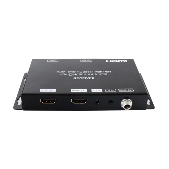 VAEXHDMID1-100R HDBaseT receiver, 1080P, 4k 60Hz YUV 4: 4: 4, 18Gbps, HDR10, 3D, 2xHDMI Out, RS-232,